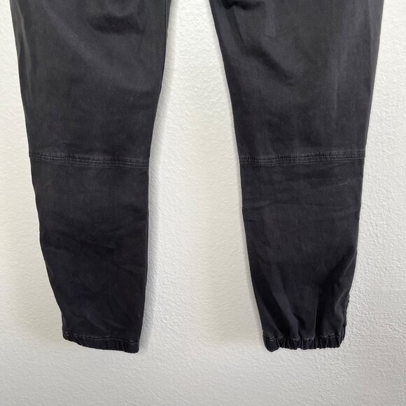 Frame Womens Trapunto Mid Rise Black Jogger Ankle Zip denim Pants Size 25 - Picture 5 of 12